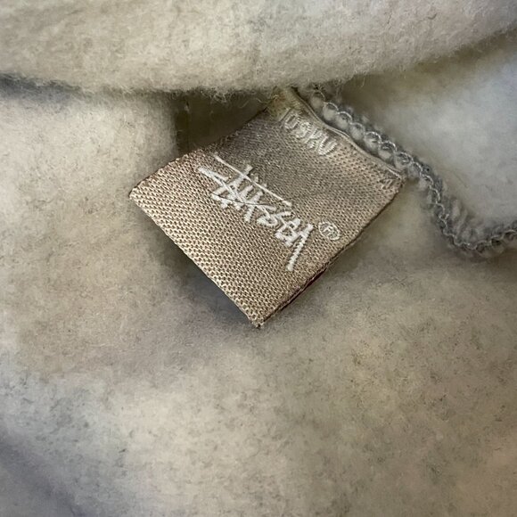 Stussy Womens Small Gray Zip Up Hoodie Sweatshirt Fleece Lined Jacket - Picture 5 of 11